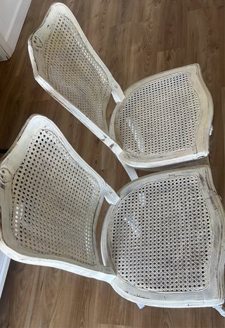 2 Sillas Comedor Caña Madera