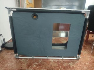 Armario de cocina plegable con fregadero