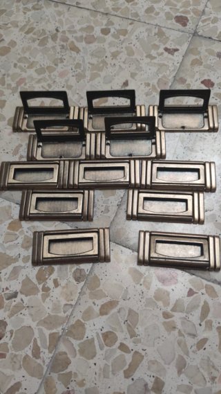 12 Tiradores Bronce Vintage