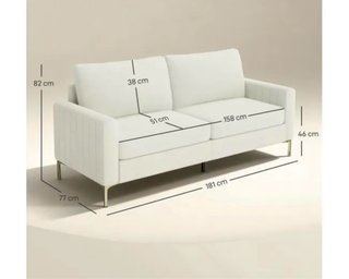Sofá 3 plazas beige