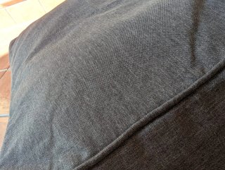 Puff gris de tela nuevo