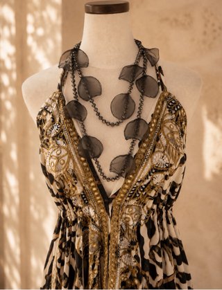 Vestido largo boho estampado animal print
