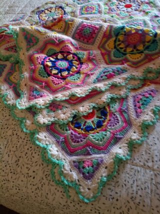 Colcha, manta de ganchillo Crochet Multicolor
