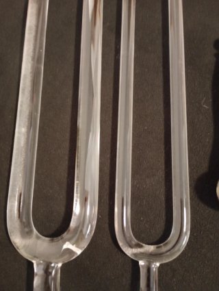 2 Diapasones Cuarzo Gigantes 432 y 102 hz + Mazo