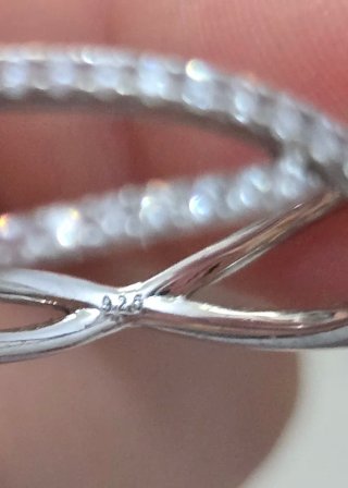 Anillo Plata 925 Ley Circonitas Cruzado