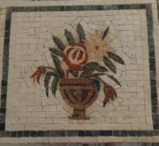 Mosaico Romano Florero Flores
