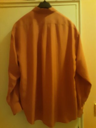 Camicie seta uomo beige/arancione