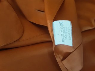 Camicie seta uomo beige/arancione