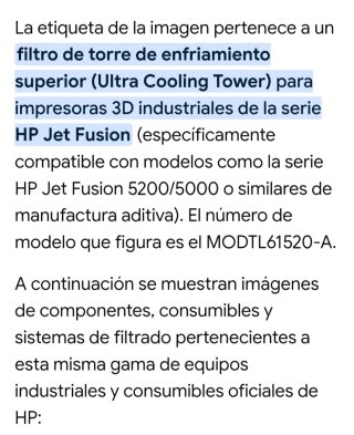 Filtro para impresora 3D