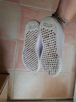Zapatillas Adidas niño unisex blancas y verdes 30