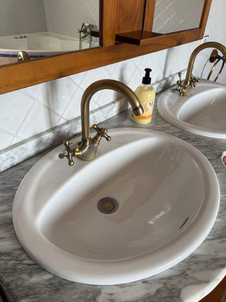 Mueble de baño doble con espejo
