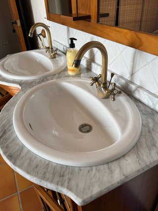 Mueble de baño doble con espejo
