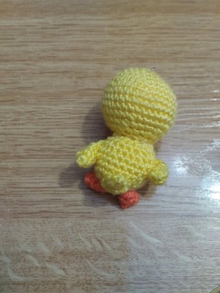 Llavero Pato Crochet Amarillo