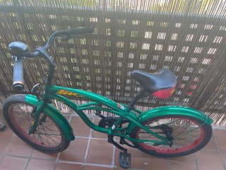 Bicicleta verde con ruedas anchas No hago envíos