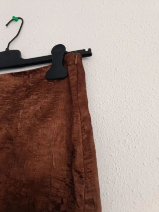 Traje Zara satinado arrugado Marrón Talla S