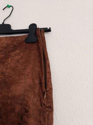 Traje Zara satinado arrugado Marrón Talla S