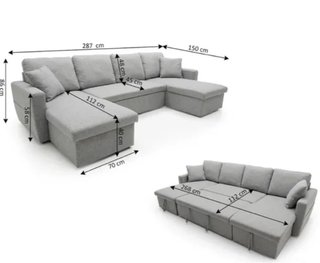 .OFERTA - HERMOSO SOFÁ CAMA CON DOBLE ARCÓN.