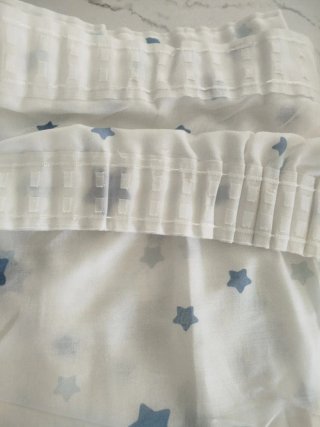 Cortina infantil estrellas azul