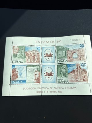 Lote Sellos España ESPAMER 80 Madrid 1980
