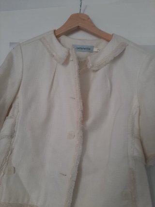 Chaqueta Tintoretto Beige/Blanca Talla 42