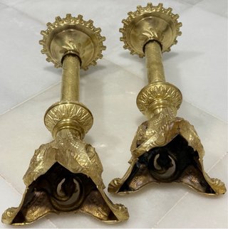 ESPECTACULARES HACHEROS IGLESIA BRONCE SIGLO XIX