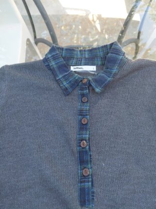 Vestido de punto gris invierno