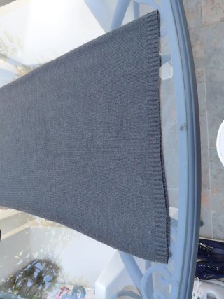 Vestido de punto gris invierno