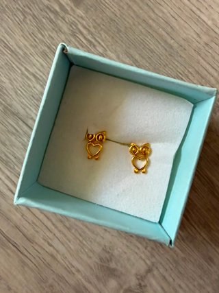 Pendientes buhos dorados
