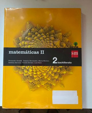 Libro Matemáticas II 2⁰ Bachillerato