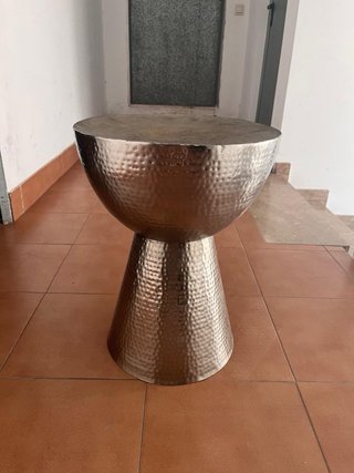 Mesita auxiliar Zara Home metal plateado