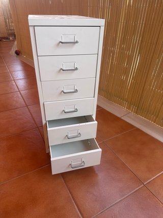 Mueble archivador hierro blanco 6 cajones