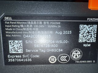 Monitor Dell P2425HE Plata