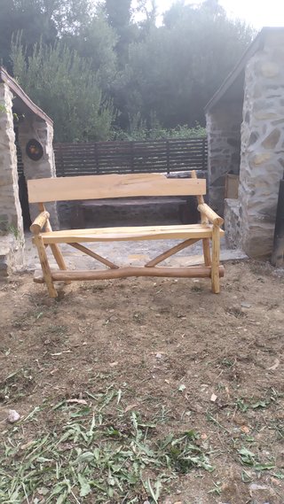 Banco rústico castaño 1.50m