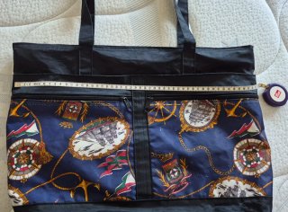 Bolso de playa vintage náutico