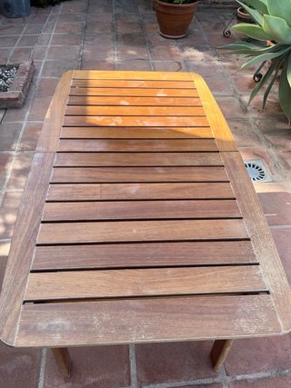 Mesa extensible madera terraza jardín
