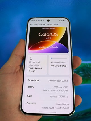 Oppo reno16 Pro de 12/512gb - Color Blanco