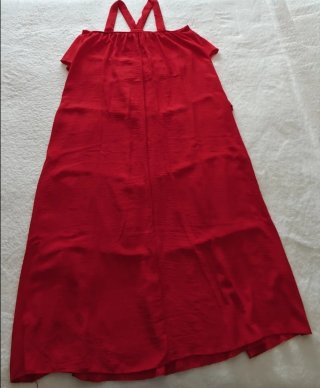Vestido rojo con volantes