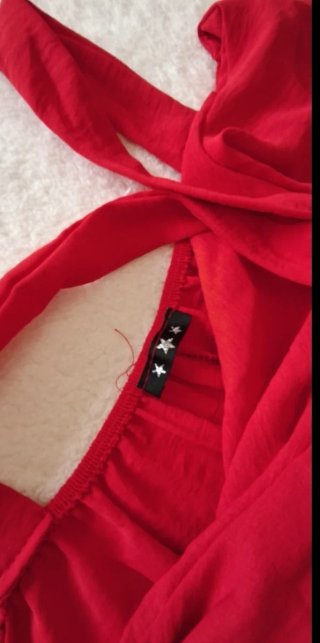 Vestido rojo con volantes