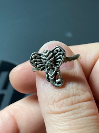 Anillo Diseño Elefante Talla 16 Acero