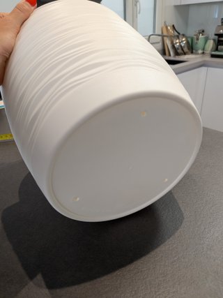 Macetero / Maceta blanco con plato