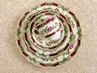 Grindley England Juego trios tazas y plato tarta