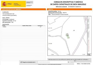 Casa rural en venta en Valverde en Elche