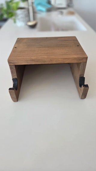 Soporte de madera para bicicleta