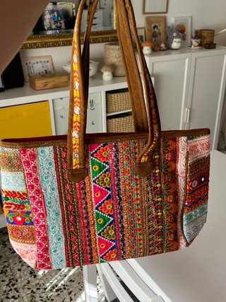 Bolso grande multicolor hippy elegante