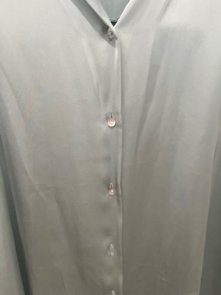 Blusa Zara satén verde talla única