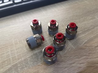 6 racores 1/2” para tubo 6mm