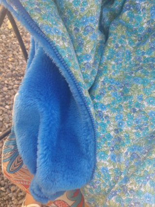 Abrigo vintage floral azul
