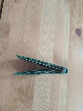 Billetera tarjetero cuero verde