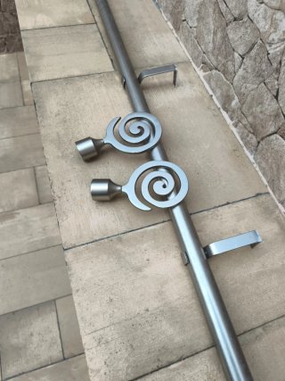 Barra Cortina 1.5m x 28mm Plata