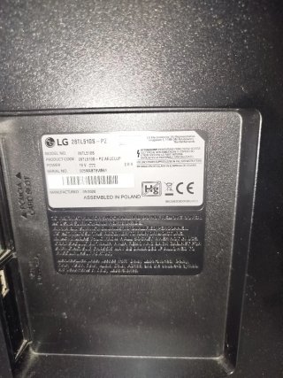 Pantalla LG 28 Negra
